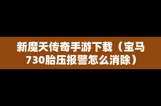 新魔天传奇手游下载（宝马730胎压报警怎么消除）